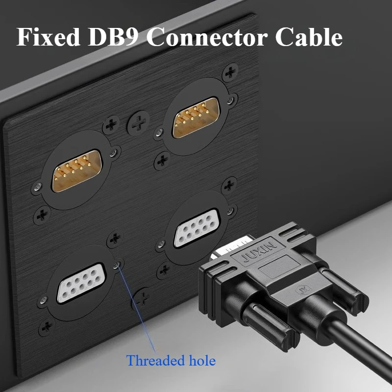 

DB9 Фиксированный разъем с одной головкой, кабель «папа-мама», 9-контактная панель, разъем последовательного датчика RS232, 9-жильный разъем последовательного порта для шкафа