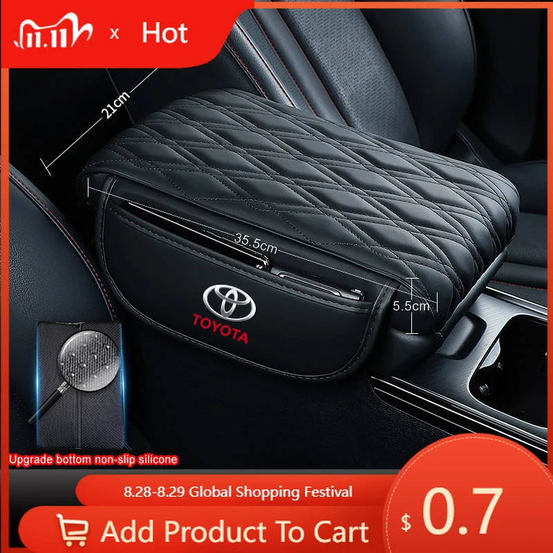 

Fot Toyota 2026 Новый автомобильный коврик для подлокотников из пены с эффектом памяти, удлиняющие подушечки для подлокотников 40 см для Toyota GRsport Hilux Corolla Camry Yaris