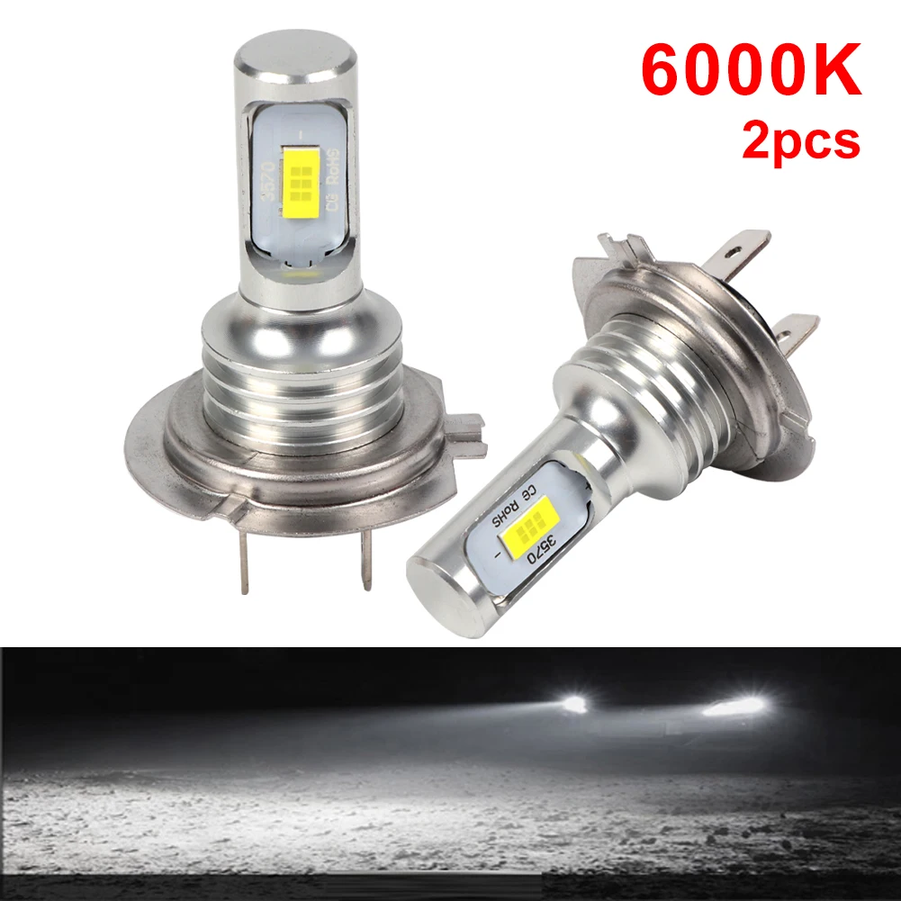 2pcs LED Car Headlight H7 LED Bulb 80W 10000LM High Lumen Auto Lamps Fog Light 6000K White IP68 Waterproof Car Accessories