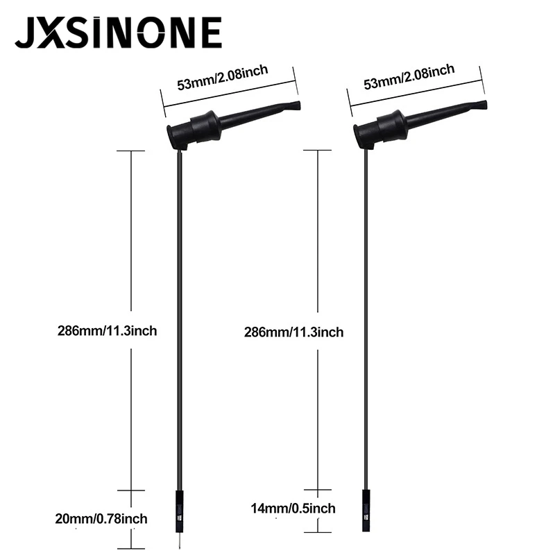 JXSINONE 10 piezas Dupont macho/hembra para probar Clips de gancho cables de puente de silicona probador de transistores para pruebas eléctricas