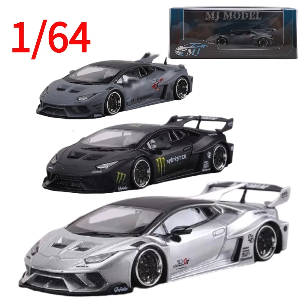 MJ Diecast 1:64 Scale LBWK Huracan Car Model Alloy Lamborghini Play Vehicles Collectible Model Cars Toys for Boys Gift