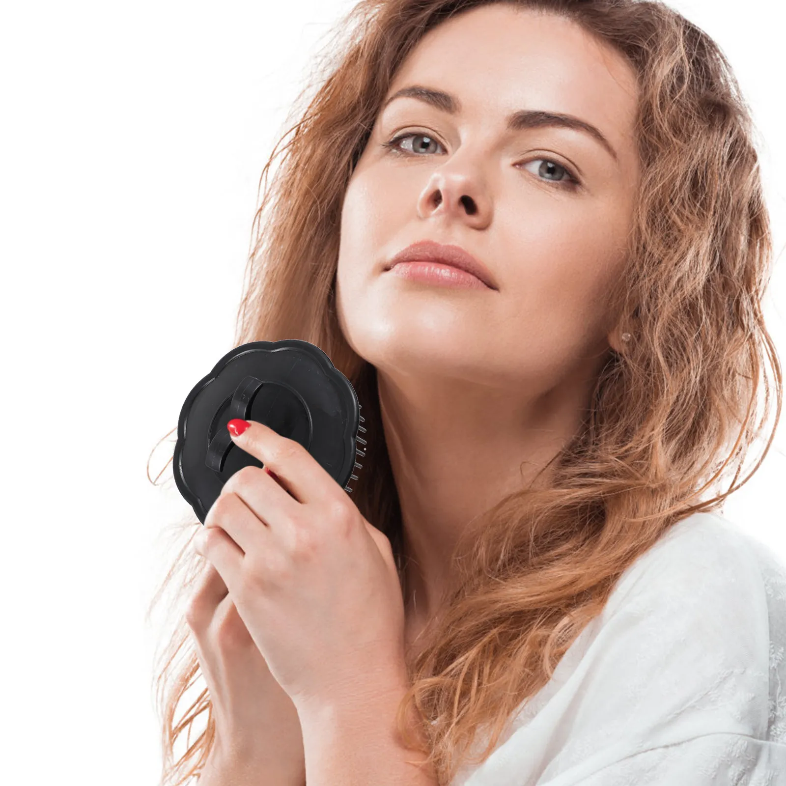 

4pcs Scalp Shampoo Brush Hair Massager for Deep Cleaning and Itching Relief Black Hair Massage Comb Tool