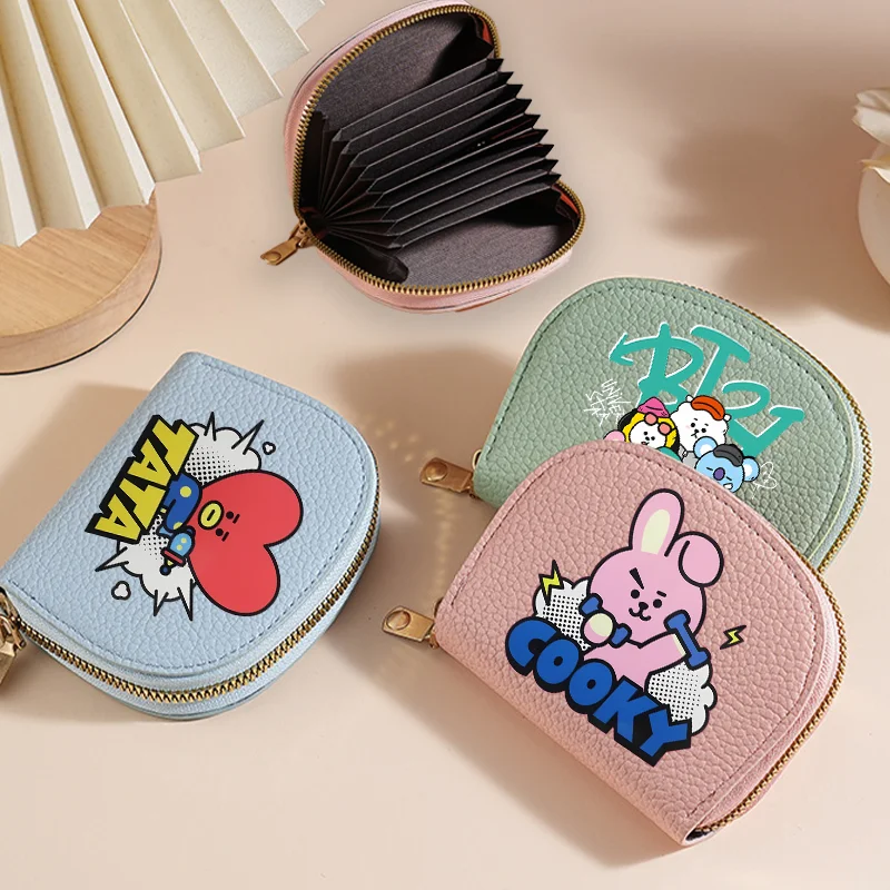 

BT21 Wallet Creative Shell Large Capacity Multiple Card Slots Purse Women COOKY Cartoon Anime Holders Money Bag Birthday Gift