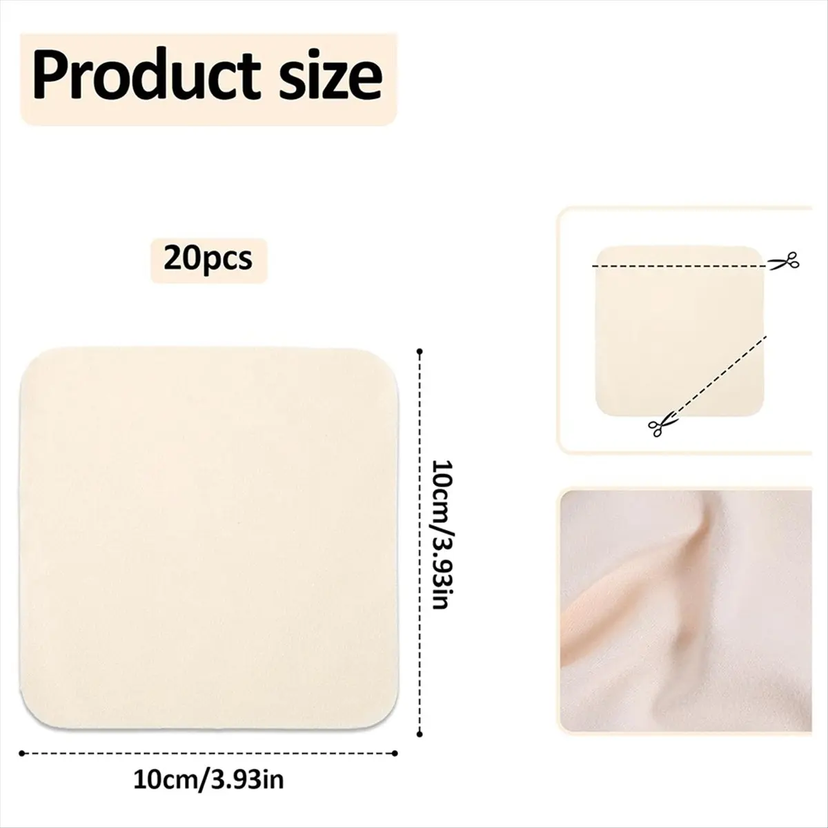 

20 шт. Инструменты для керамики из замши из кожи, 3,9 х 3,9 дюйма, предварительно вырезанные для разглаживания обод горшка, инструмент для обрезки грязи [2026 MOCC]