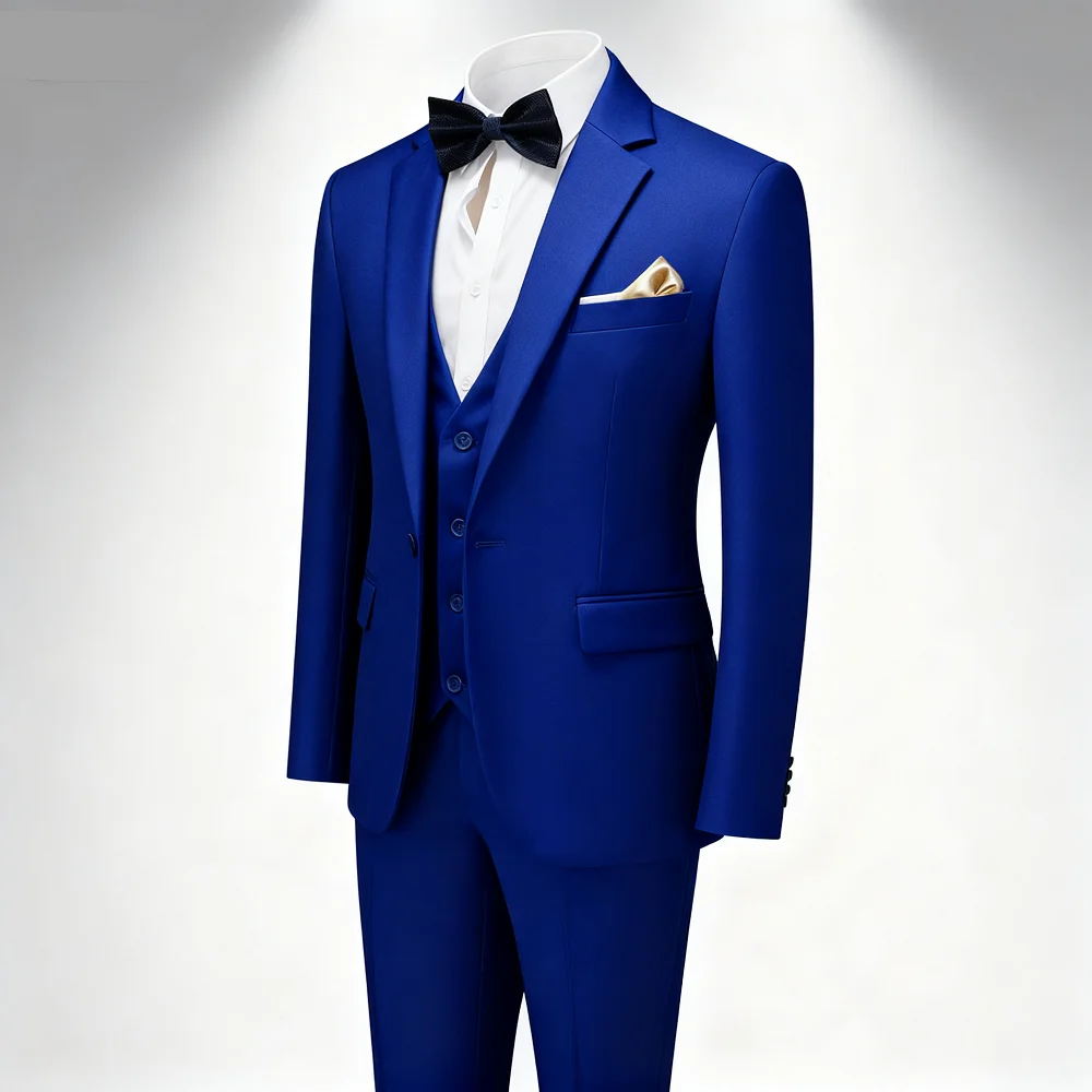 

Мужской элегантный однотонный пиджак, жилет и брюки, комплект, повседневный уличный наряд в английском стиле для свадебного выступления, певицы