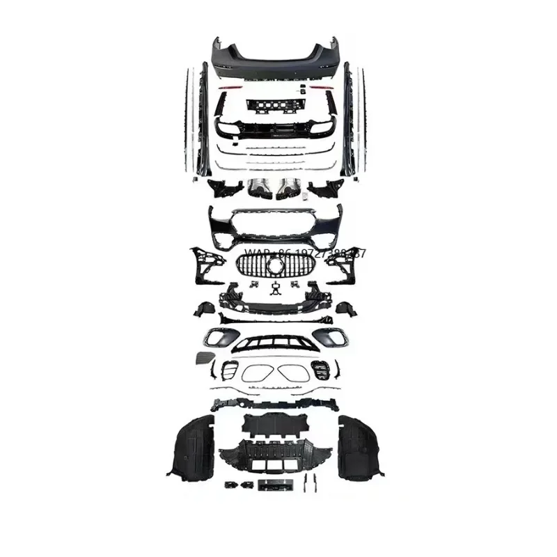 

TI Style Front Bumper Grille Body Kit for S Class W223 S63 2020 - Rear Bumper Side Skirts Accessory