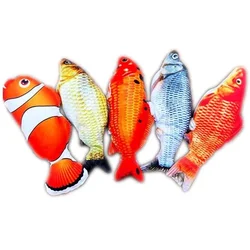 30CM Plush Cat Simulation Electric Toys Swim Crucian Carp Clownfish Salmon Arowana Pipefish Grain Fish Tiger Head Fish Grouper