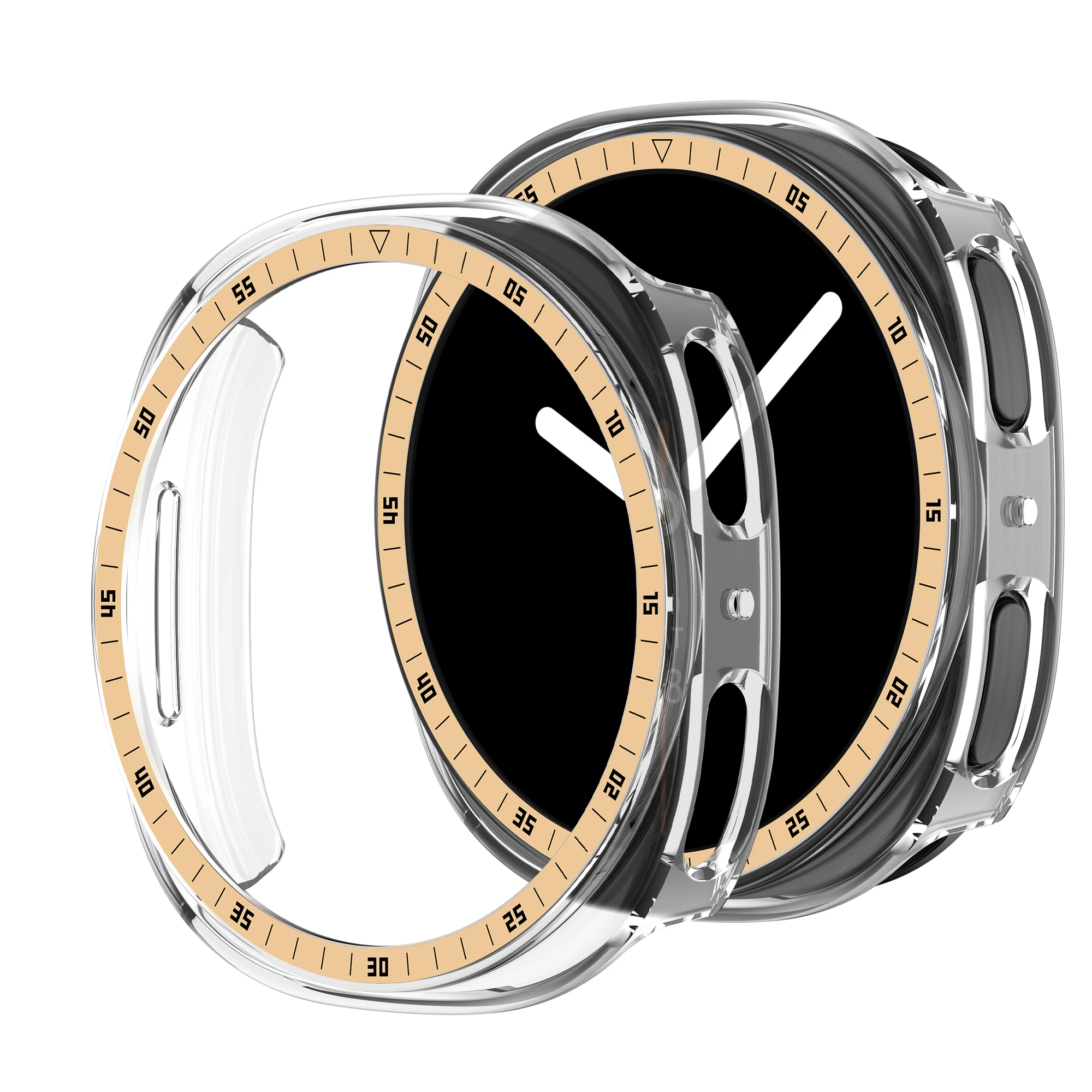 الحافة الدائري + غطاء لساعة سامسونج جالاكسي 8 حافظة 44 مللي متر 40 متر حامي الصلب PC الوفير مقياس شل جالاكسي ساعة 8 حالات واقية #1