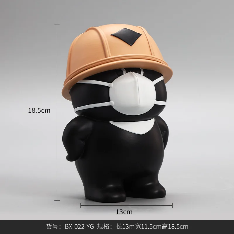 Creative and Cute Panda Black Bear Gateway Desktop Resin Small Decoration Home Soft Decoration Craft Jewelry