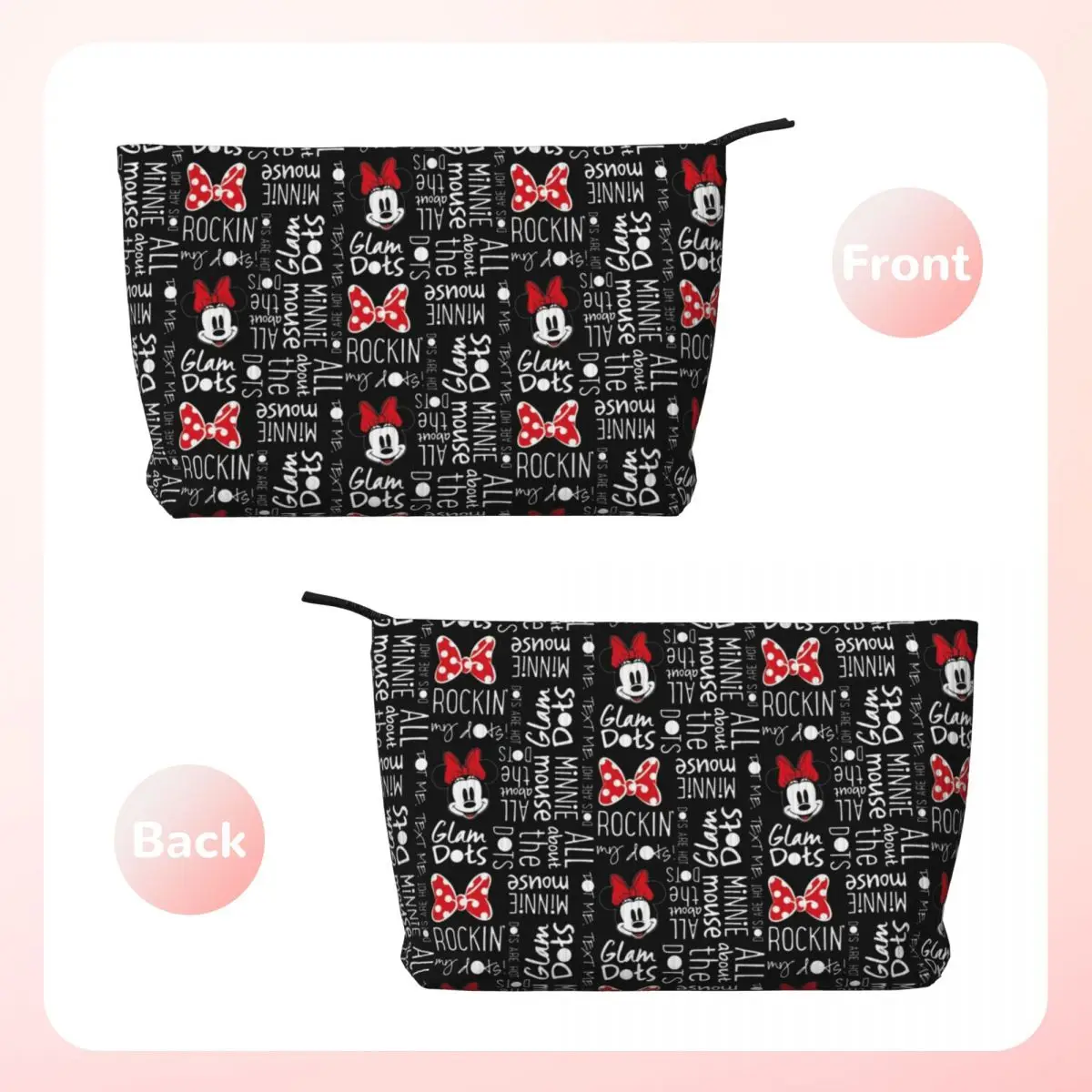 Custom Mickey Mouse Cosmetic Bag Women Cute Large Capacity Makeup Case Beauty Storage Toiletry Bags