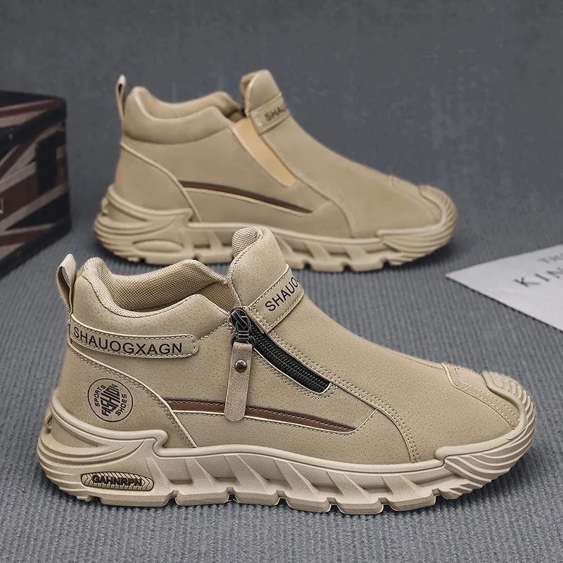 Durable Men Labor Protection Shoes in Autumn High-class Workers Wear Shoes Anti-slip Construction Site Shoes Casual Men Sneaker