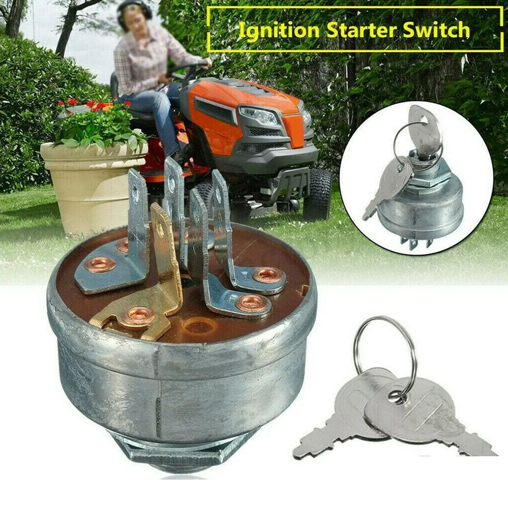 

1 Set Metal Ignition Start Switch For Almost All For Murray And For Roper Lawn Mower Tractors With 5-pin Ignition Locks