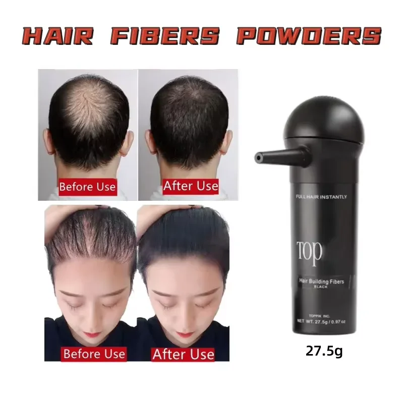 27.5g Hair Building Fiber Natural Keratin Styling Hair Powder Loss Bald Fibre Building Hairline Optimizer Dense Hair Growth