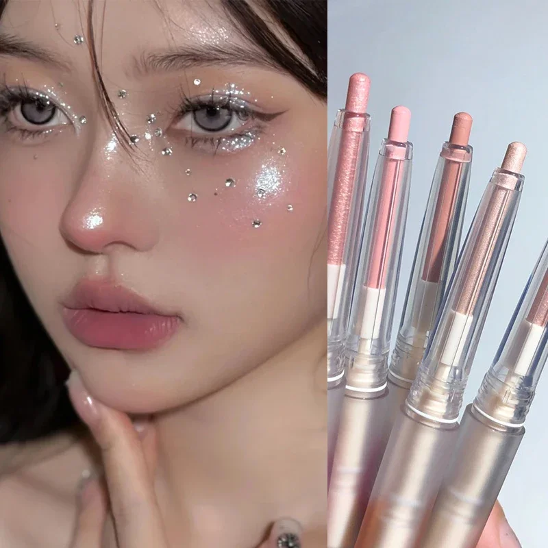 Diamond Eyes Pencil Glanzende Glitter Oogschaduw Pen Eyeliner Parelmoer Matte Hoogtepunt Pen Fleuren Zijderups Make-up Tool Cosmetica