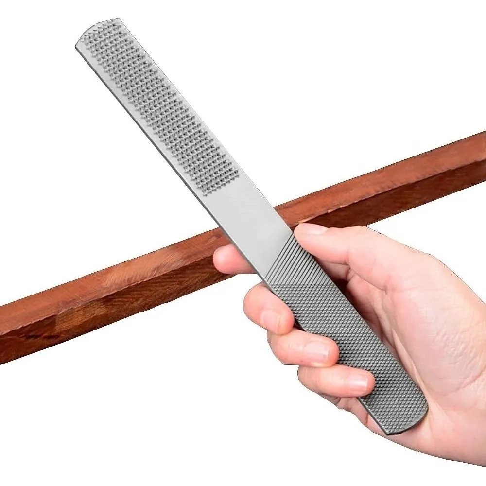 Juego de limas de madera de 4 tipos: lima de mano, lima redonda, lima semicircular y lima de aguja, para afilar herramientas de madera y metal