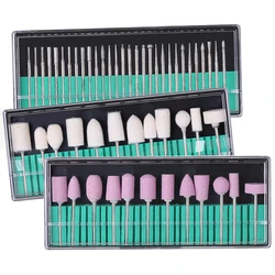 6/30Pcs Nail Art Drill Bits Replace Sandpaper Head Set Gel Tips Grinding Polishing Tool Pedicure Pedicure Machines Accessories