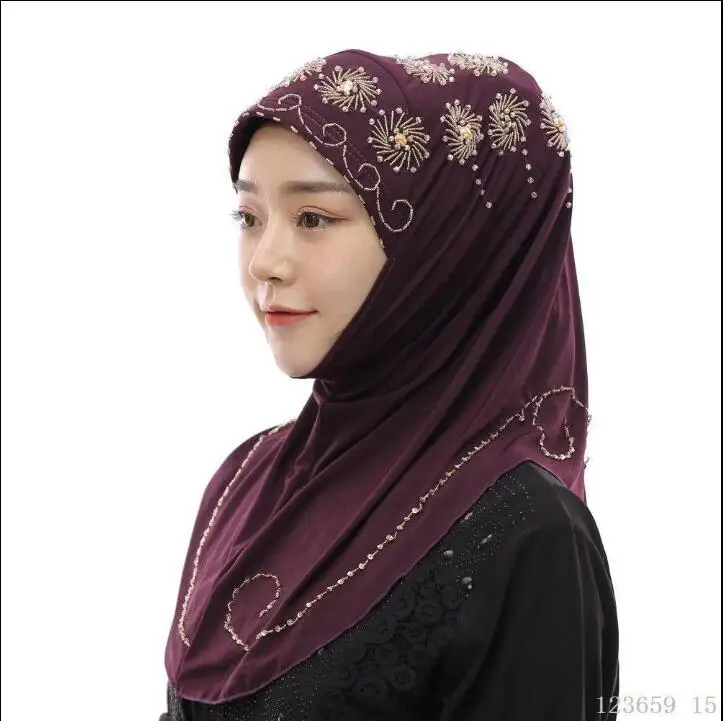 

Muslim Women's Head Scarf Beads Dubai Tourism Hijab Spring
