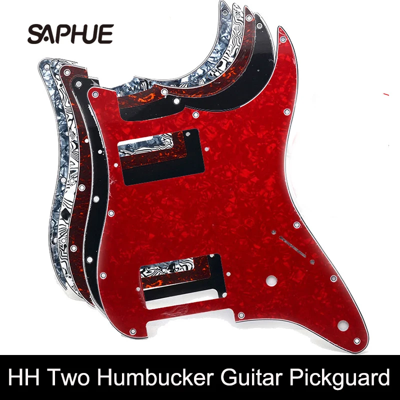 

12Pcs 3-Ply 11 Holes HH Two Humbucker Guitar Pickguard Anti-Scratch Plate for ST FD Electric Guitar Multicolor