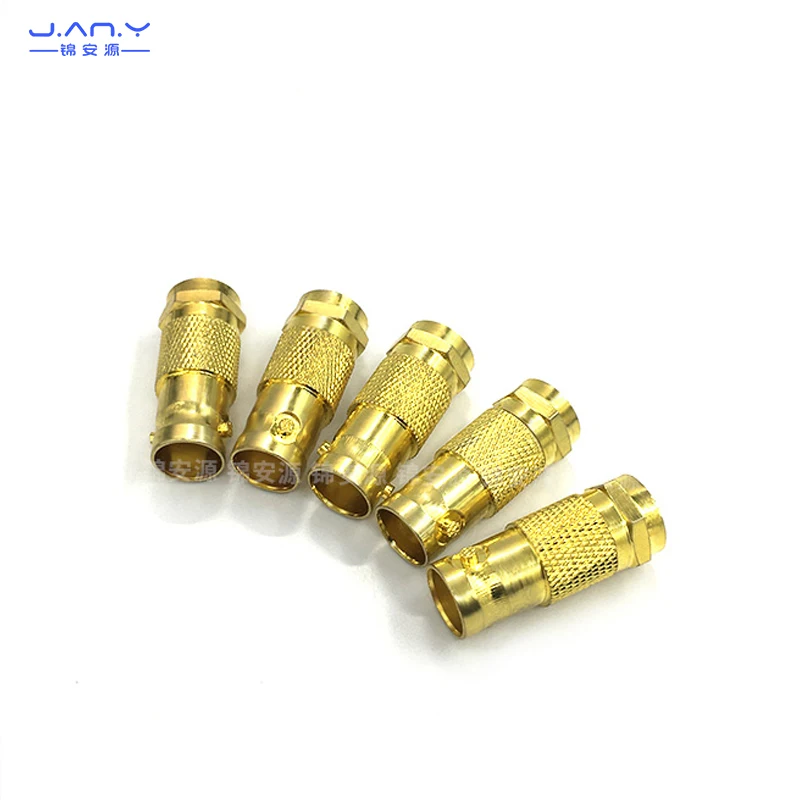 Gold plated F Revolution BNC female Inch Internal Thread converter head coaxial video antenna Connector Q9 female to F male