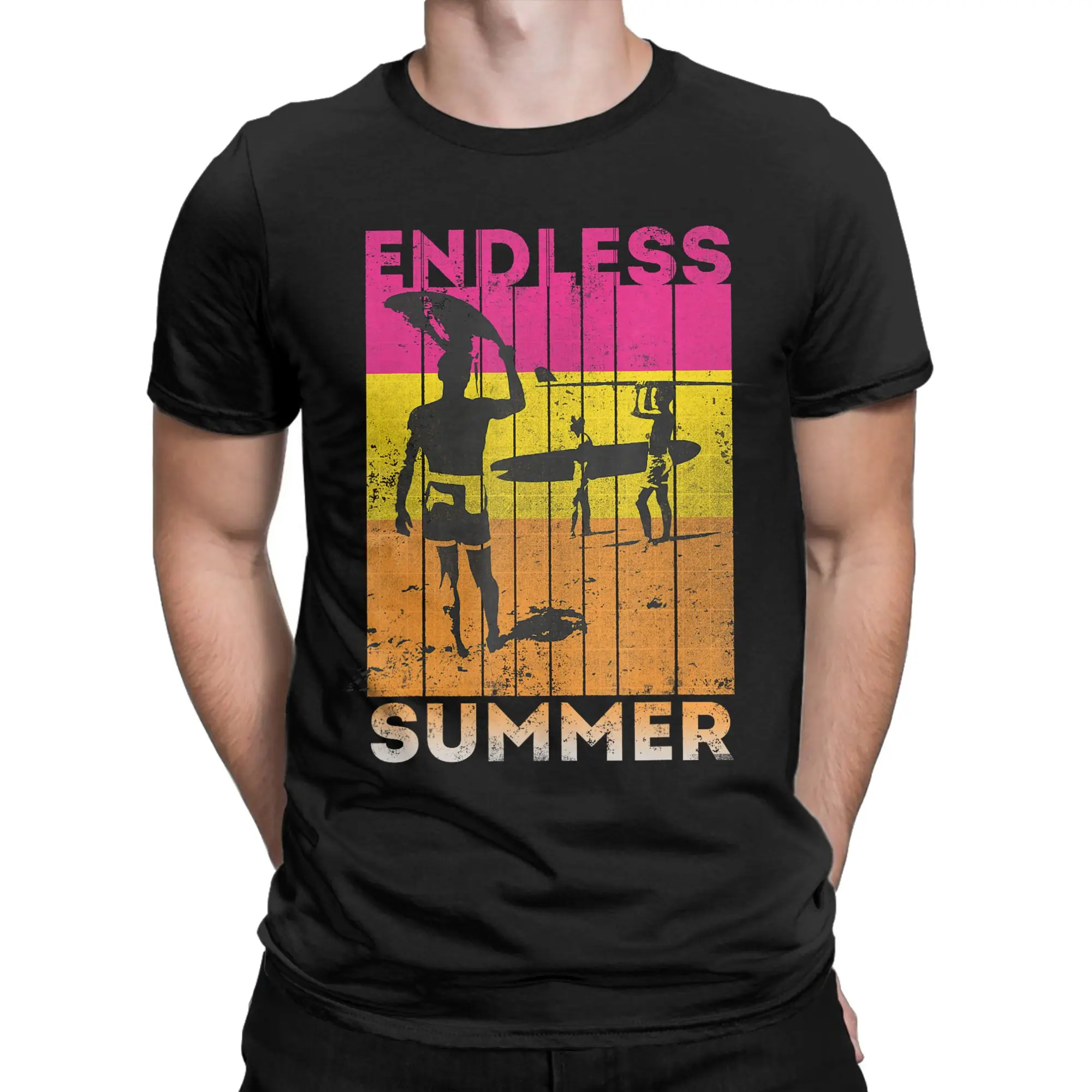 The Endless Summer 1966 Classic Surf Movie 60s T Shirt Men 100% Cotton Vintage T-Shirts Crew Neck  Tees Short Sleeve Tops Party