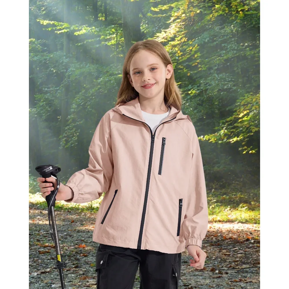 

Детские непромокаемые легкие дождевики для девочек, куртки для активного отдыха на улице