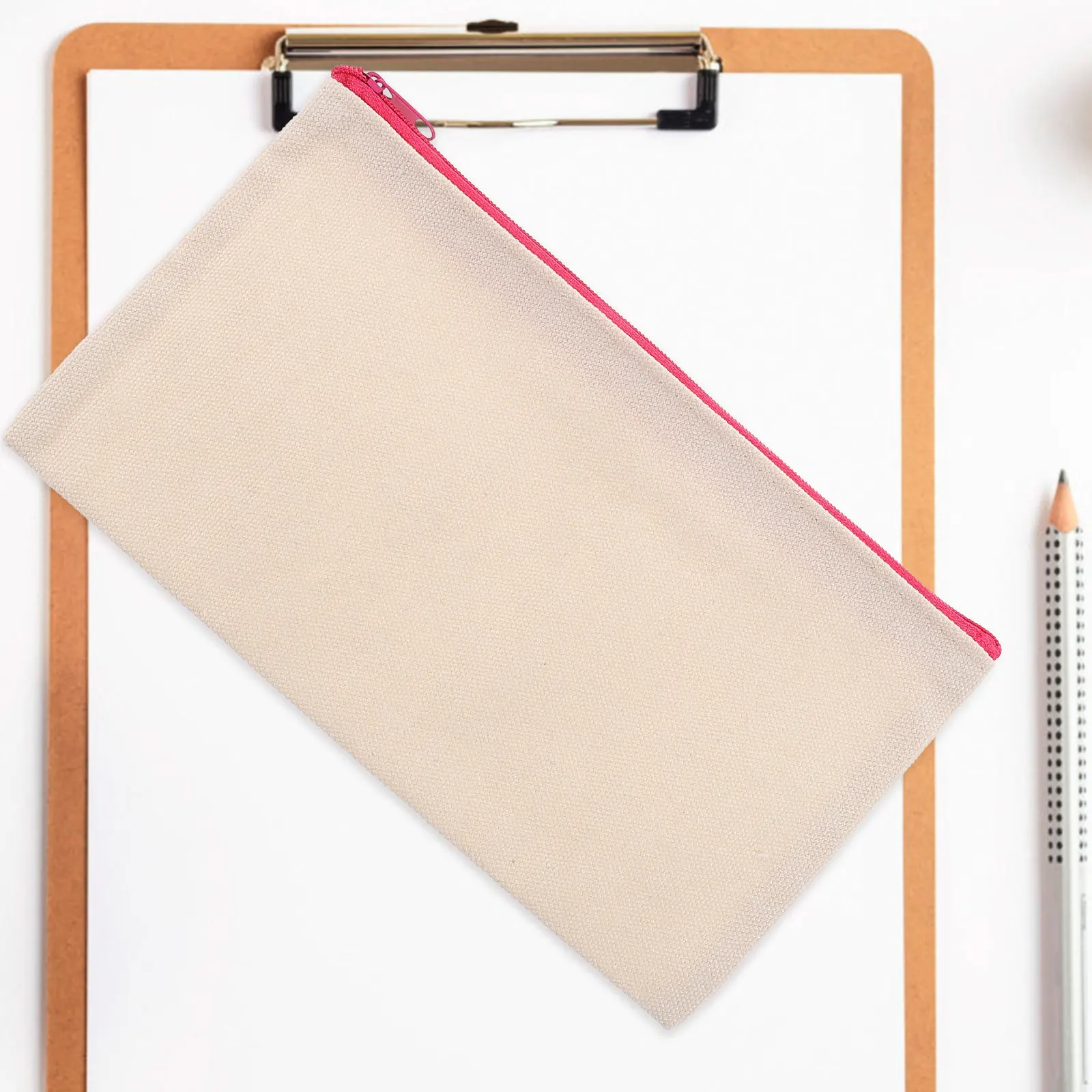 

5Pcs Blank Canvas Pencil Pouch DIY Painting Makeup Bag Zipper Travel Organizer Craft Storage Bag Pencil Pouch Bulk