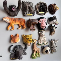 Kenya South Africa Big Five Animal Fridge Magnets Hook Tourist Magnets Lizard Panda Magnetic Sticker Owl Ketchen Home Decoration