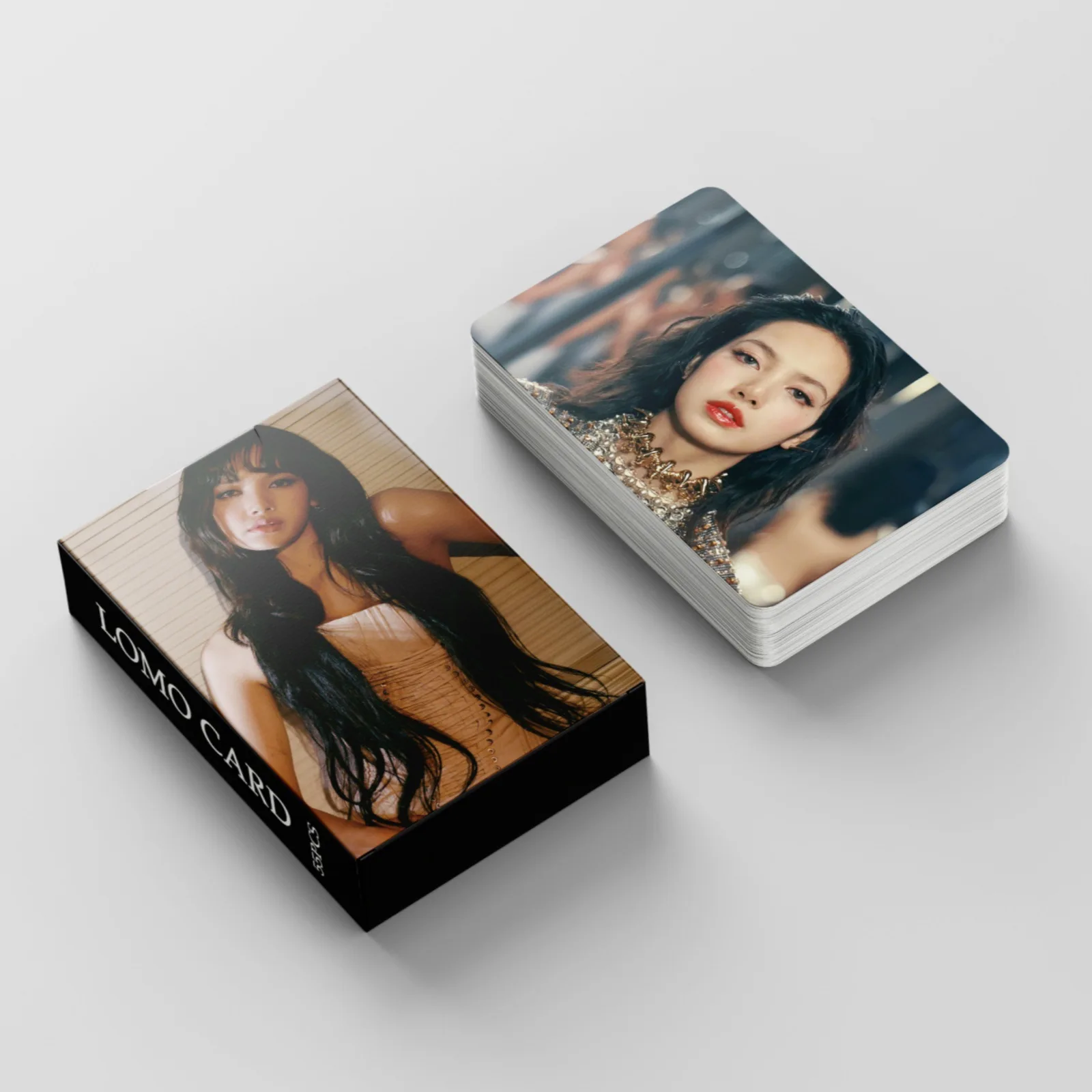 55pcs Kpop LISA NEW WOMAN Random LOMO Card Peripheral Double-sided Special Photocards Fans Collection Commemorative Cards