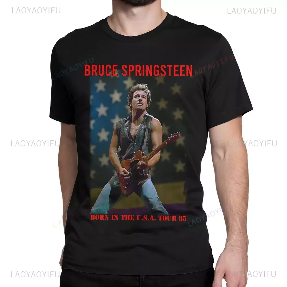 Men's Crazy T-shirt Bruce The E Street Band Springsteens T-shirt Short sleeved Top Gift Creative