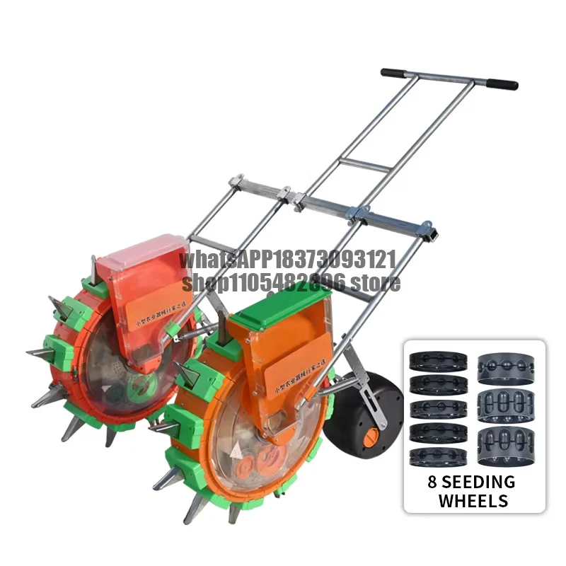 Hand-Pushed Dual-Row Seeder; Peanut, Corn, and Soybean Seeder; Precision Seeder; Automatic Soil-Pressing Multifunctional Seeder