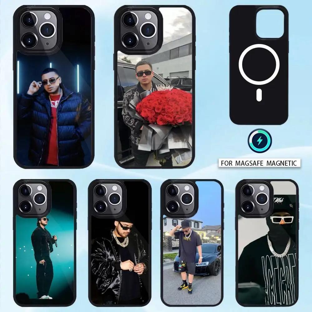 

Rapper JOP F-Fuerza Regida Phone Case Magnetic For iPhone16 15 14 13 12 Pro Max For Magsafe Wireless Charging Cover