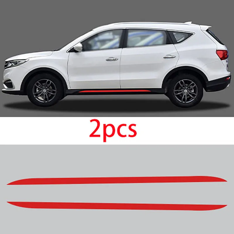 

2Pcs for Dongfeng DFSK 580 2016-2019 Exterior Decoration Modification Film Body Sticker Trim Door Lower Skirt Sticker Glory 580