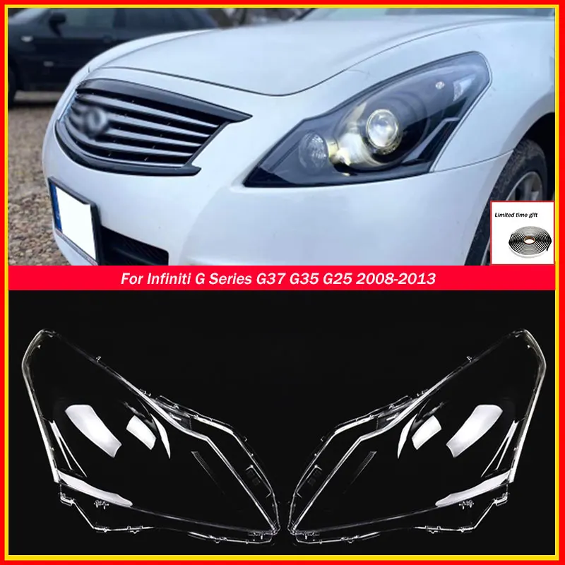 

Headlight Shell Lens Transparent Lampshade Lamp Shell For Infiniti G37 G25 Q40 Sedan 2008-2013 Headlight Cover Clear Lens
