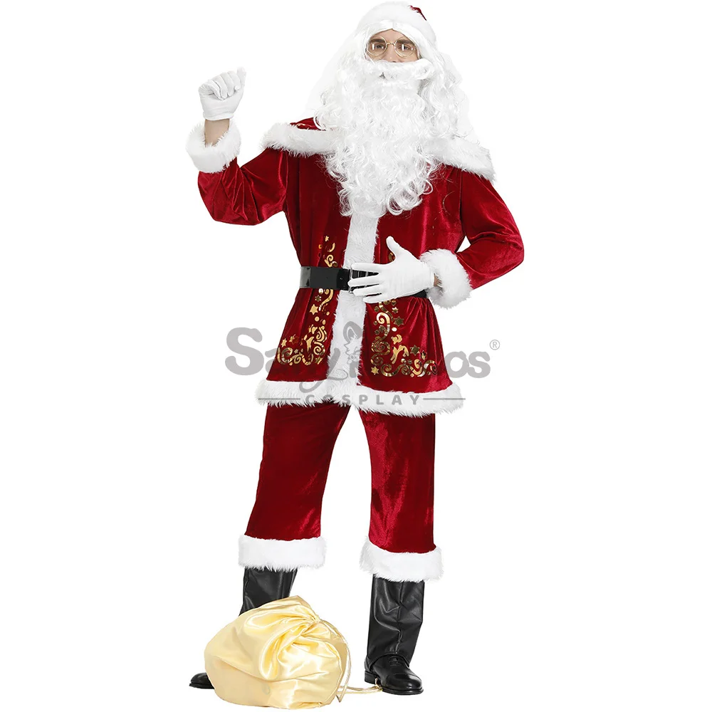 IN STOCK SanyMuCos Santa Claus Cospaly Christmas CosplaySanta Claus Dress Cospaly Outfit Comic-con Christmas\Santa Gifts