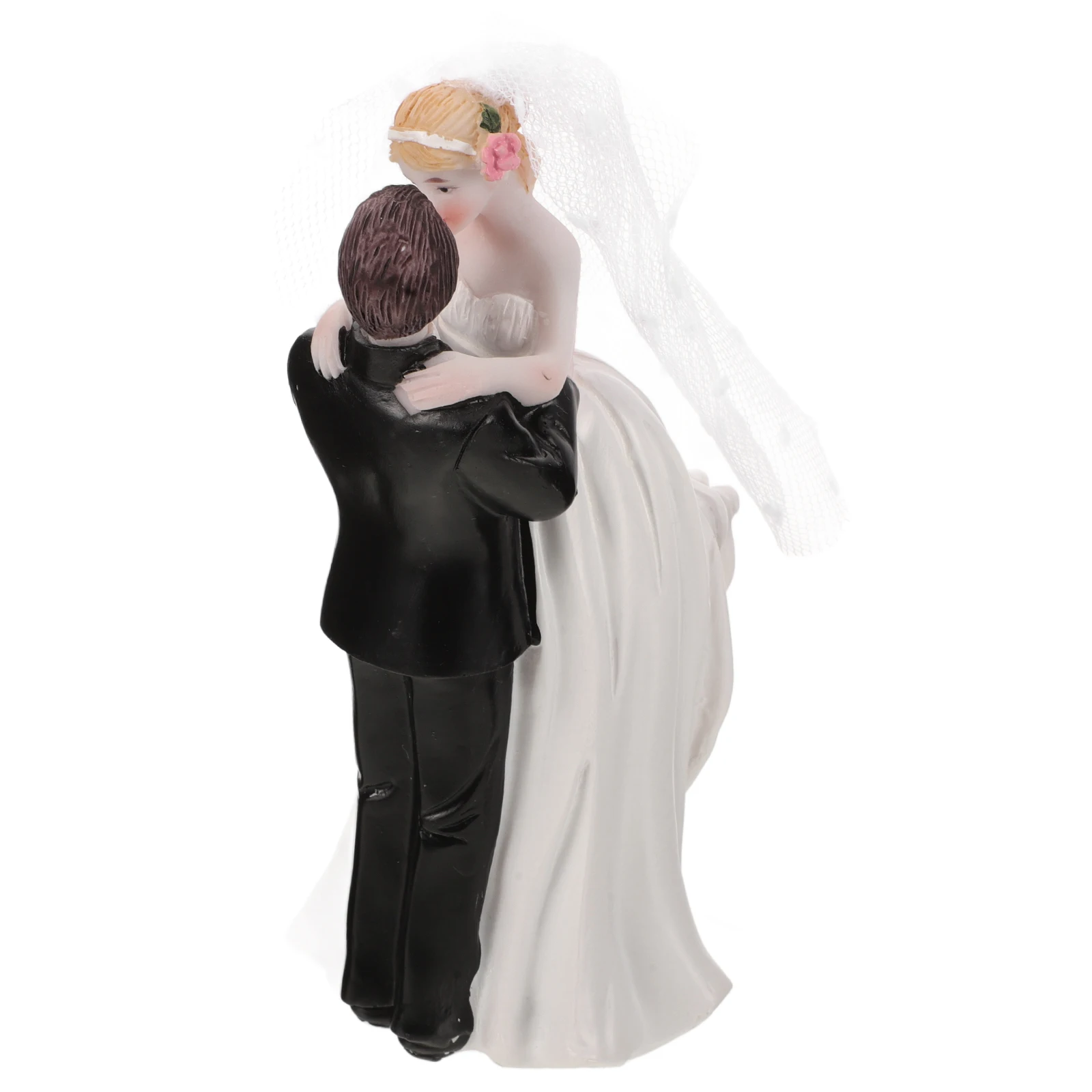 

Bride and Groom Cake Ornament Cute Figurines Topper Desktop Small Resin for Wedding Bridegroom Ornaments Grooms