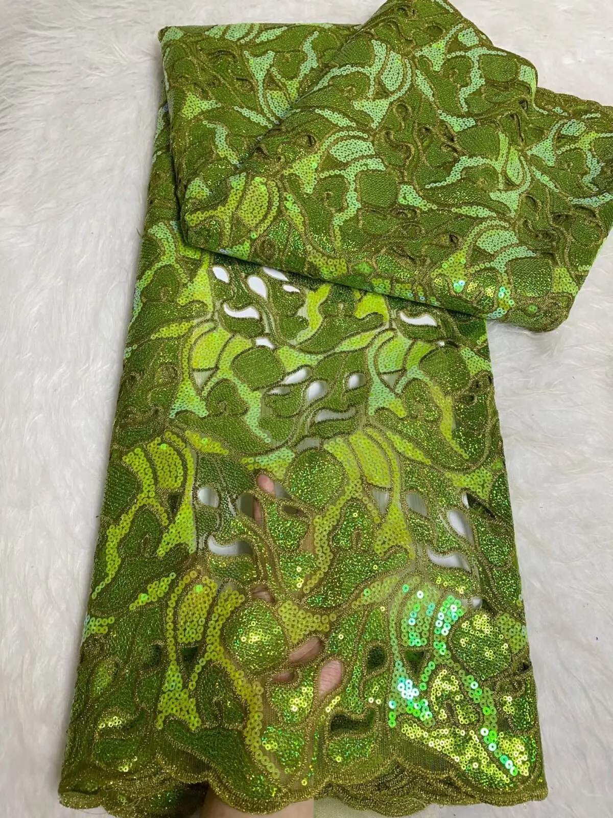 

Роскошная африканская кружевная ткань с блестками, 2024, высококачественная нигерийская свадебная вышивка, французская сетка для шитья платья жениха