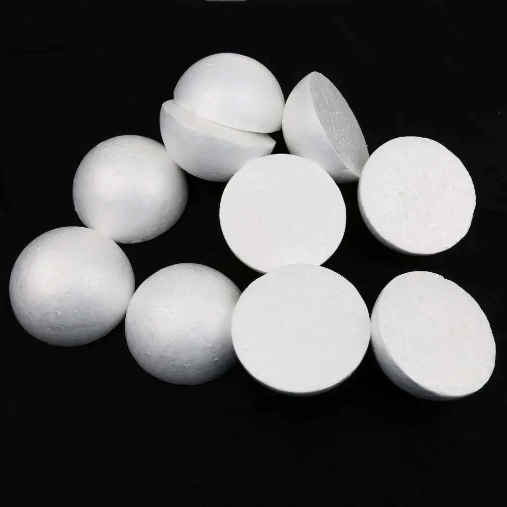 10 Stuks Wit Modellering Craft Polystyreen Schuim Ballen Bollen 100mm Bruiloft Ornamenten Kids Craft