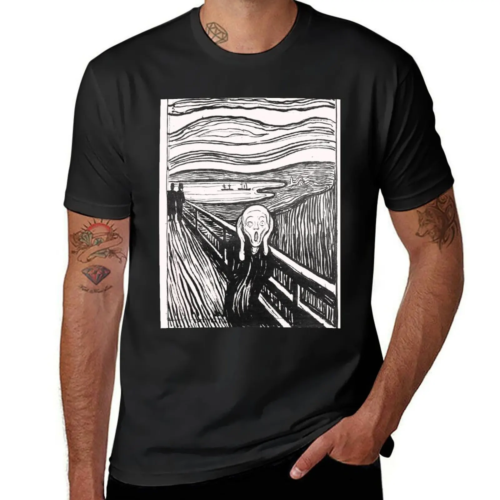 Edvard Munch. The Scream, 1895. T-Shirt blacks blanks fitted t shirts for men