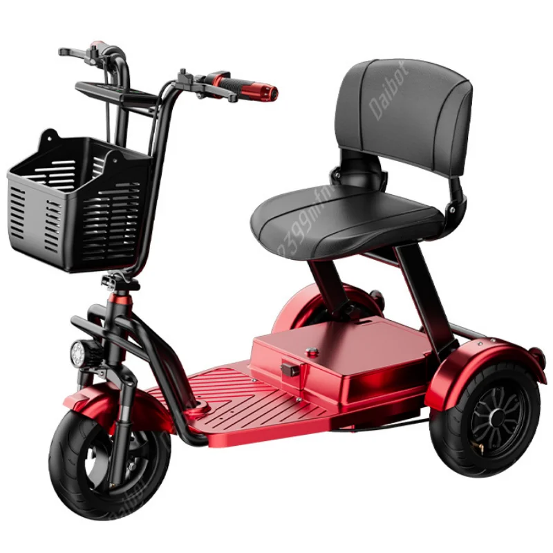 Elektrische vouwtricycle voor senioren, hoge kilometerstand, dubbele motor 1000W 48V 30Ah 80km, anti-diefstal, gezinsmobiliteitsscooter, geschikt voor volwassenen