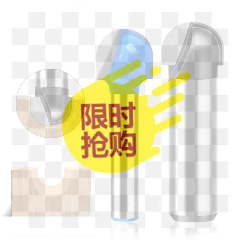 【BA】Round-Bottomed Router Bit, Semi-Circular Slotting Cutter, Round-bottom Engraving Cutter, Semi-Circular Face Milling Cutter