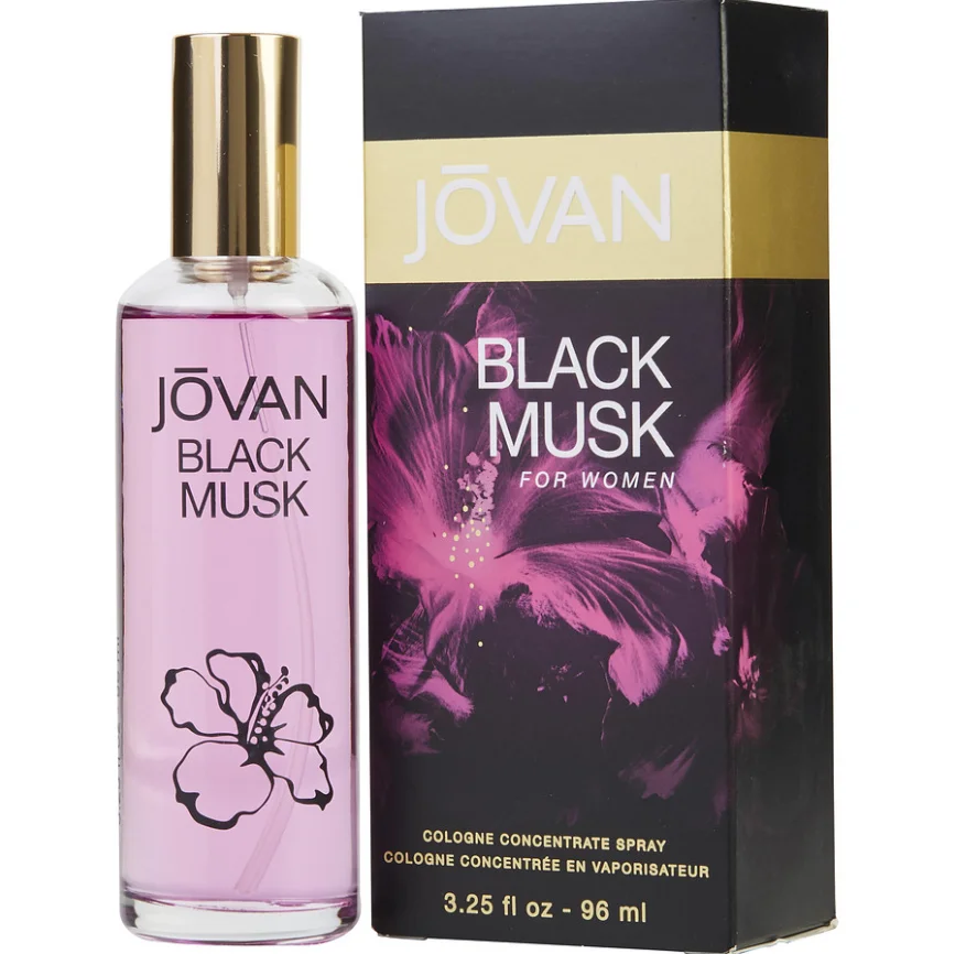 Jovan Black Musk mujeres Colonia Concentrado Spray 96ml Notas florales Fragancia original duradera