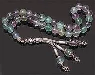 IQRAH Fluorite Stone Rosary (925 Sterling Silver 8mm)