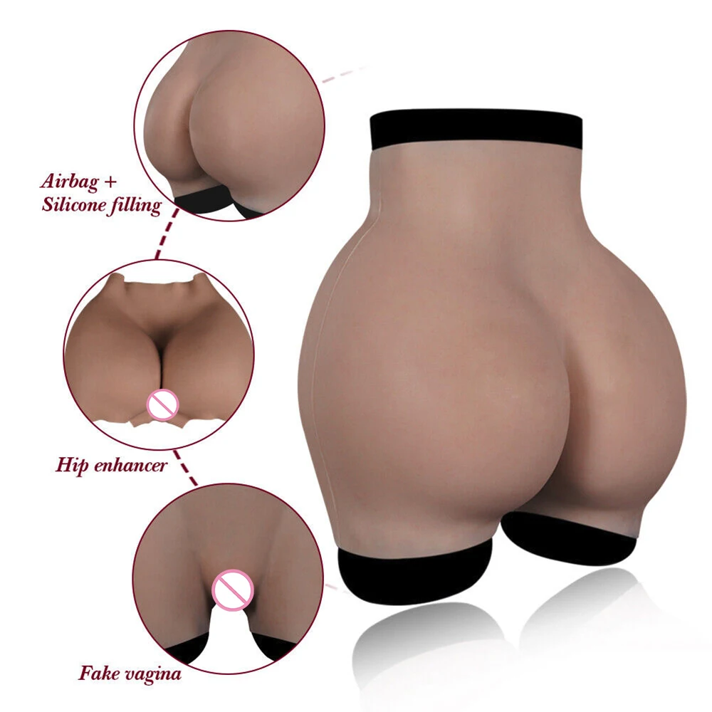 EYUNG 8THpgrade Silicone Realistic Vagina Panties Butt Hip Enhancer Pussy Pant Crossdressing For Transgender Shemale Drag Queen