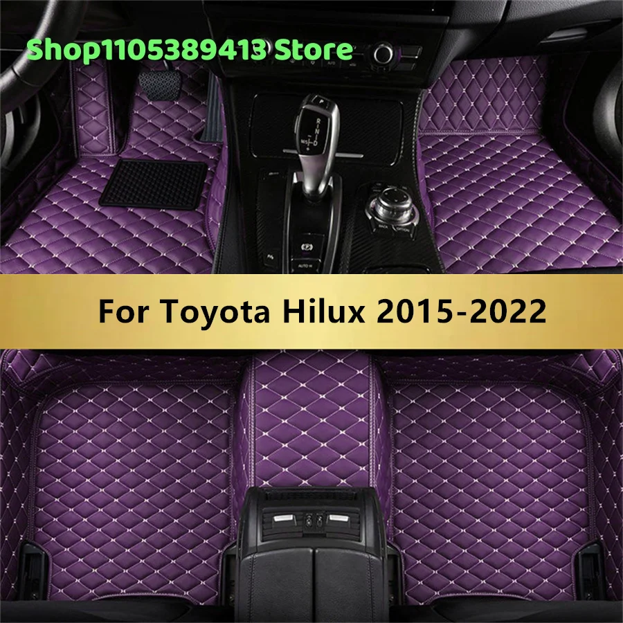 

Artificial leather Custom Car Floor Mats For Toyota Hilux 2022 2021 2020 2019 2018 2017 2016 Car Mat Accessories Mats Carpets