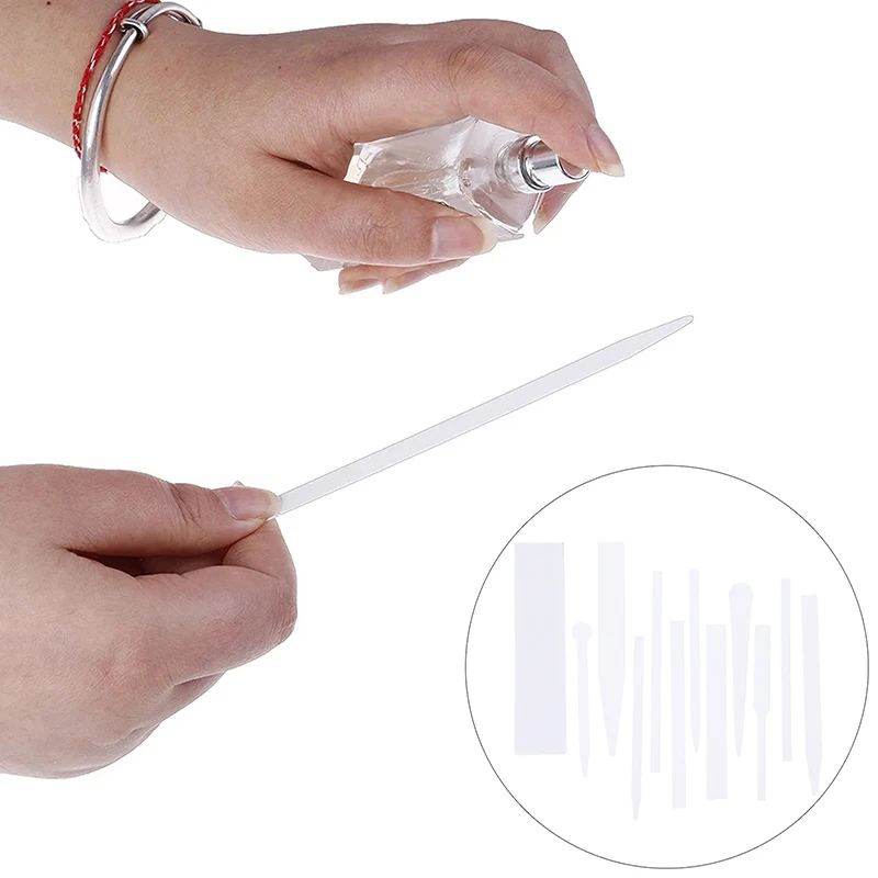 100pcs Perfume Aromatherapy Perfume Essential Oils Tester Strips Fragrance Disposable White Smell Paper Paper Strips Test Paper