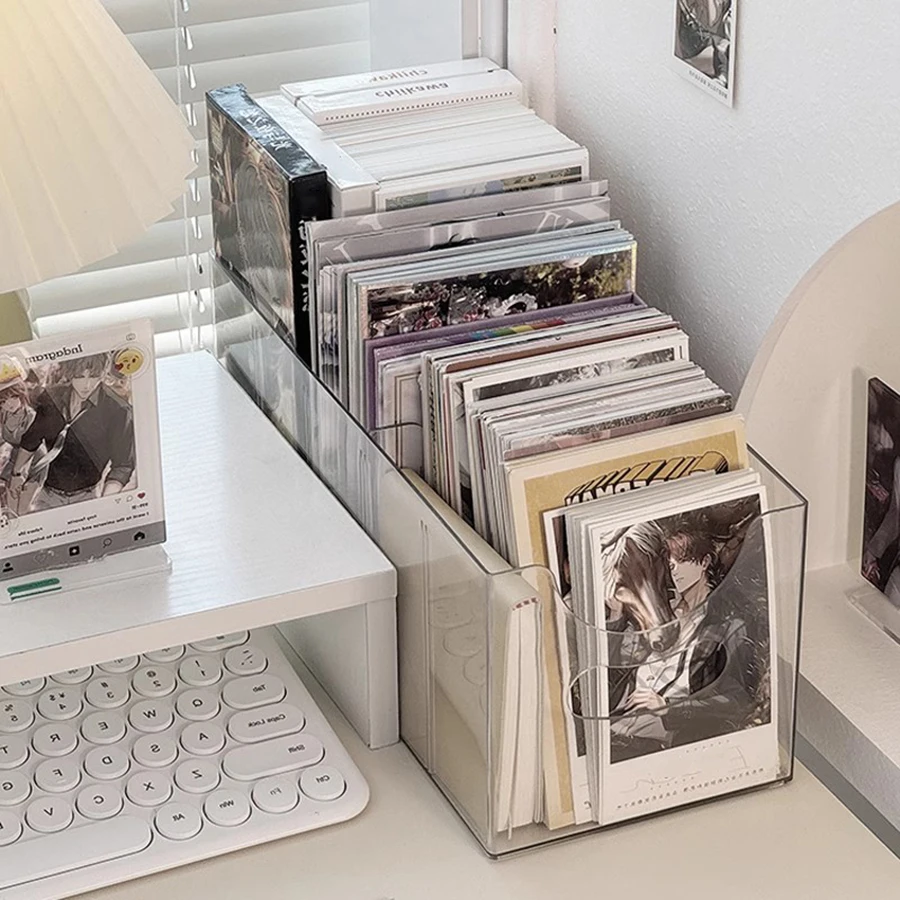 CD holder acrylic transparent peripheral color paper postcard hemp finishing frame star album disc display box