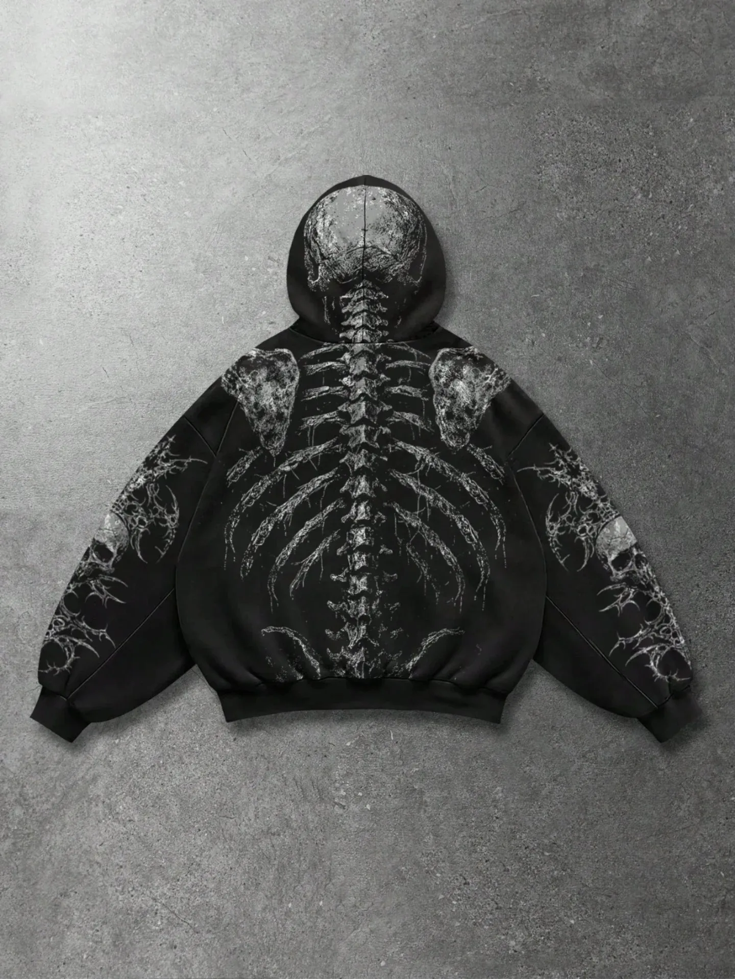 Y2k gothic dark skull hoodies men oversized sweatshirt couples punk tops streetwear goth harajuku women men clothing