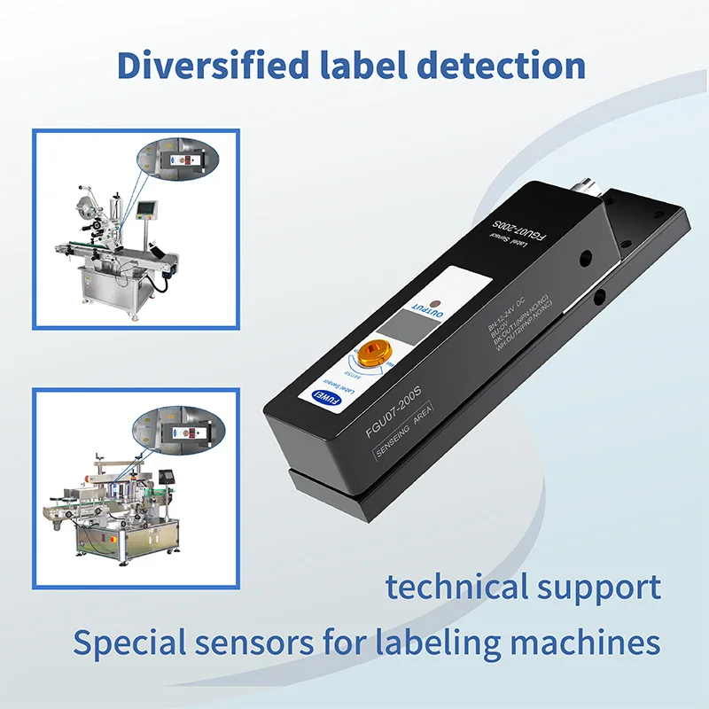 

FUWEI FGU07-200S Labeler detects transparent labels 0-30VDC 5KHZ 0.1ms response time Label Sensor