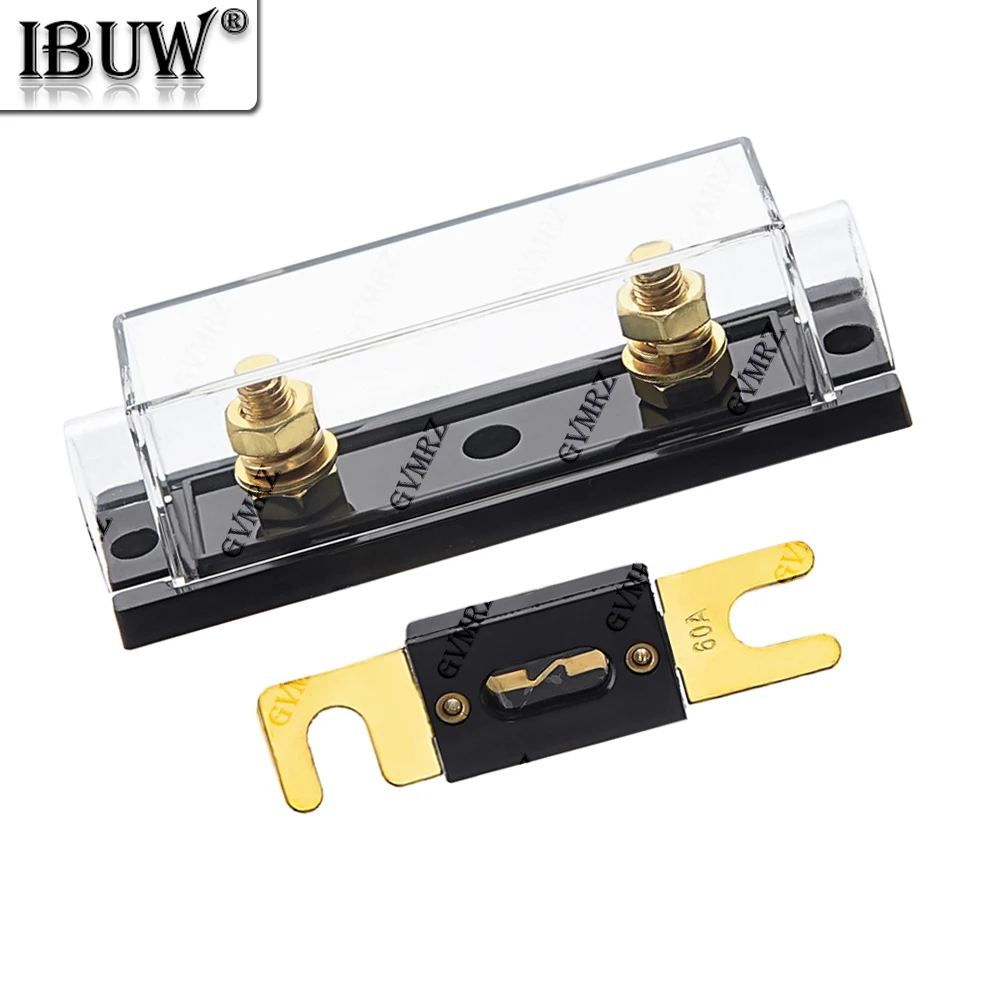 1set ANL-H ANL-B 30A 40A 70A 80A Transparent Car Fuse Box ANL Fuse Holder Distribution in line 0 4 8 GA Positive With ANL Fuse