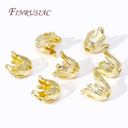Large Beads Caps Tassel Caps 18K Gold Plated Brass Flower Caps DIY Jewelry Making Earrings Accessories For Women